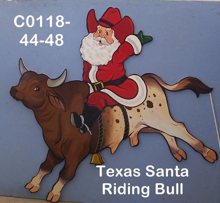 C0118Texas Santa Riding Bull